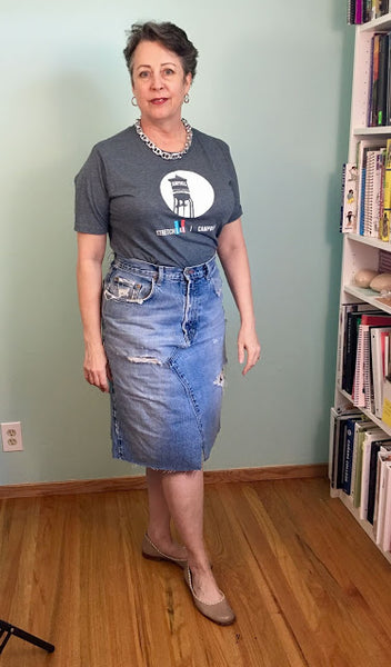 Summer Sewing, Upcycled Jean Skirt